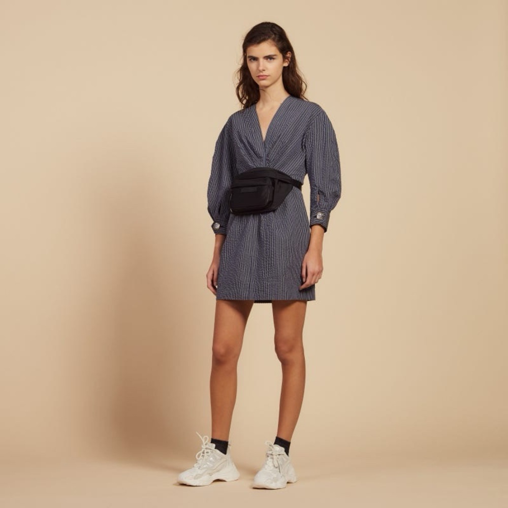 Sandro Blue Striped Dress